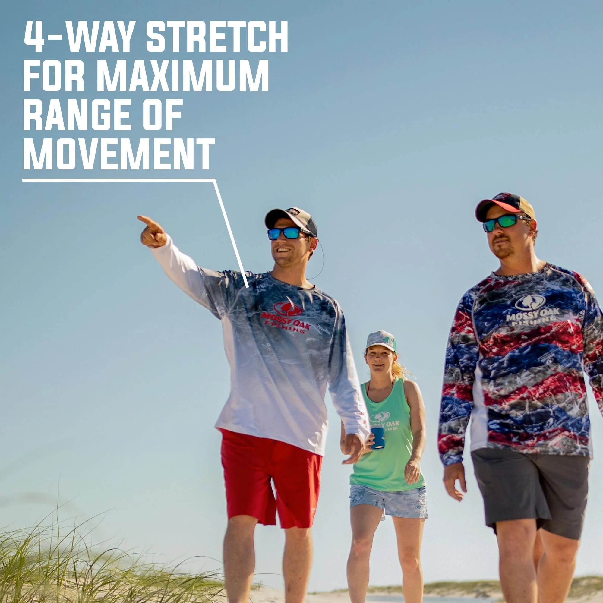 Tidal Breeze Red, White & Blue Long Sleeve Shirt - Image 6